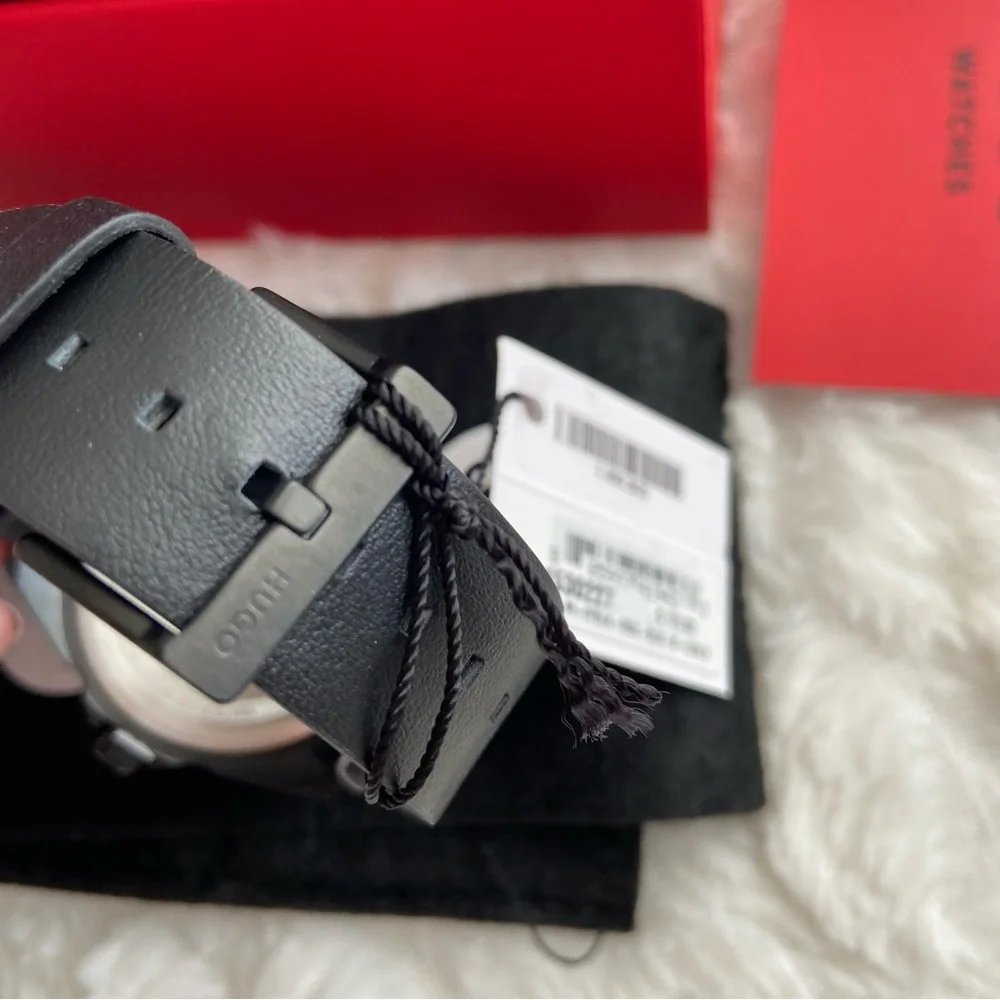 NIB HUGO BOSS 1530227 ADVENTURE BLACK DIAL QUARTZ MEN'S WATCH